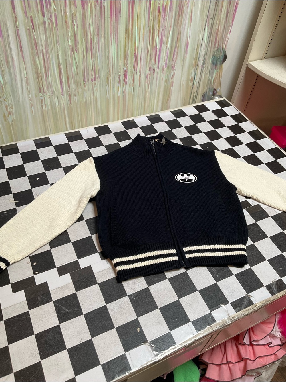 Kith Black Knit Sweater with Contrast Patch